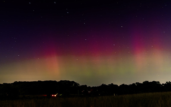 Aurora Borealis fills the sky at Brightside