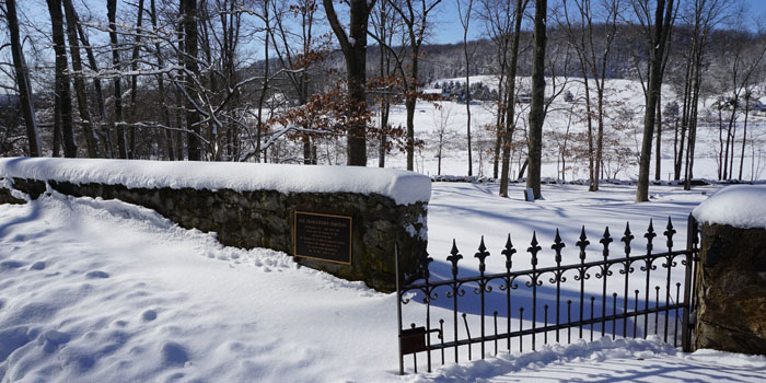 Photograph of the Revolutionary War Cemetery in Winter