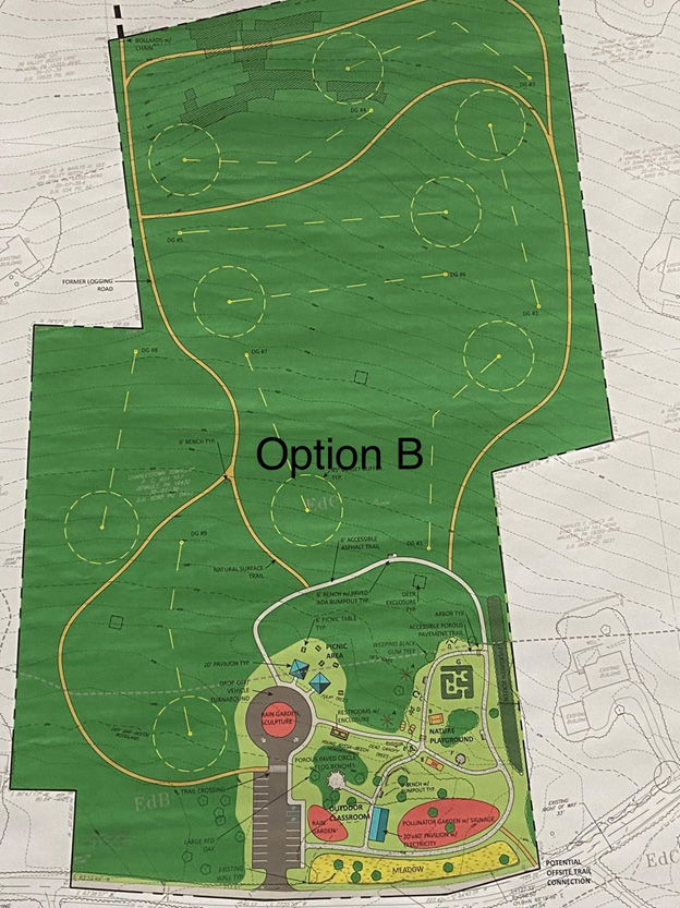 Map displaying Option B